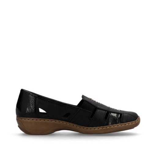Pantofi dama casual din piele naturala, Rieker 41385-02, negru - Img 6