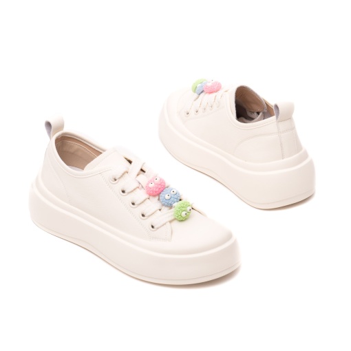 Pantofi dama casual, piele naturala, 6LMQ60013C 13-N, alb - Img 3