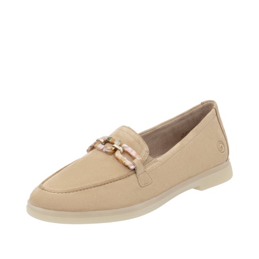 Pantofi dama casual, Remonte D2F00-62 din piele naturala, bej - Img 2