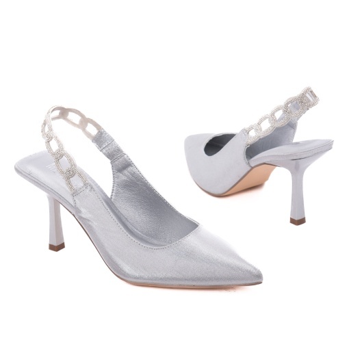 Pantofi damă de gală, Menbur AM72409 PLATA, argintiu - Img 3