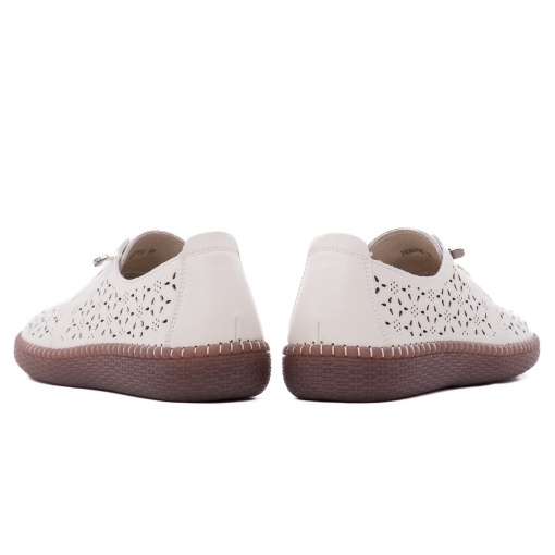 Pantofi dama de vară din piele naturala, PASS Collection X4X480015B 52-N, crem - Img 6