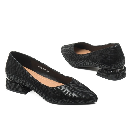 Pantofi dama din piele intoarsa, Karisma, J8J870009B 01-I, negru - Img 3