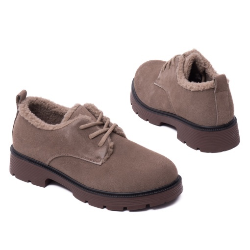 Pantofi dama din piele intoarsa, Karisma J8J870012B B2-I, taupe - Img 3
