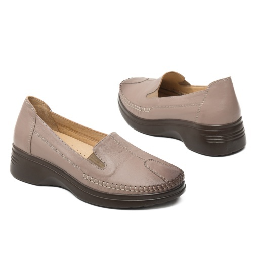Pantofi dama din piele naturala, BIO.Flex, 134 B, bej - Img 3