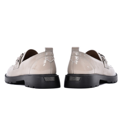 Pantofi dama din piele naturala lacuita, PASS Collection, X4X480006A 03-1, bej - Img 6