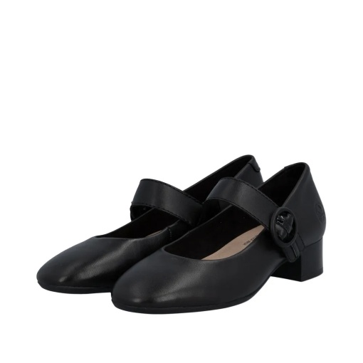 Pantofi dama din piele naturala, Rieker 43455-00, negru - Img 4