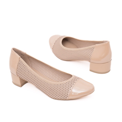 Pantofi dama eleganti din piele naturala, Caprice, 9-22504-44 408 BEIGE COMB, bej - Img 3