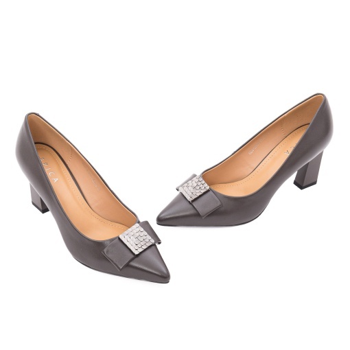 Pantofi dama eleganti din piele naturala, Epica, 36A30-A1454-ZY287A, gri inchis - Img 2