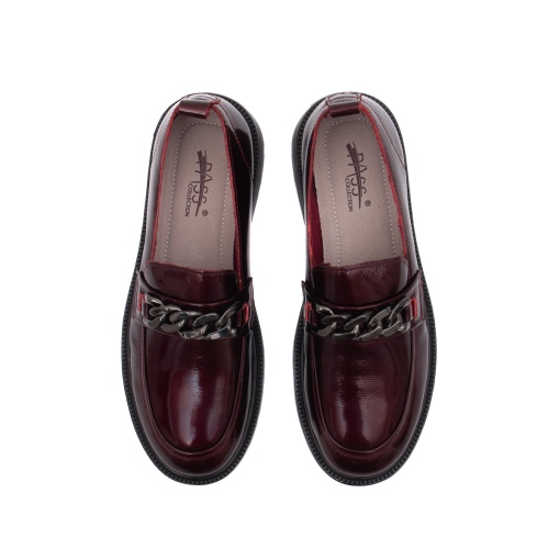 Pantofi dama eleganti, piele naturala lacuita, X4X400008B, bordo - Img 6