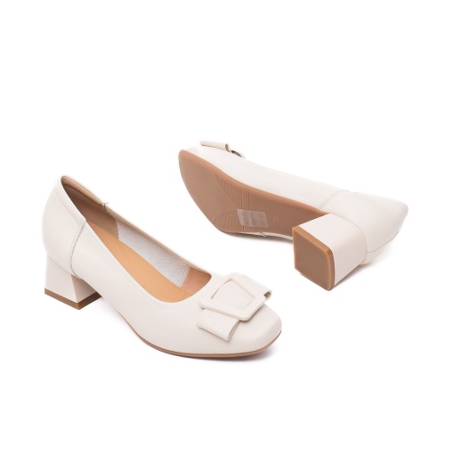 Pantofi dama eleganti, piele naturala, M4M460008C 52-N, crem - Img 4