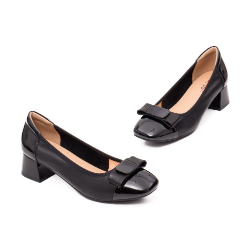 Pantofi dama eleganti, piele naturala, M4M460009A 01-N, negru - Img 2