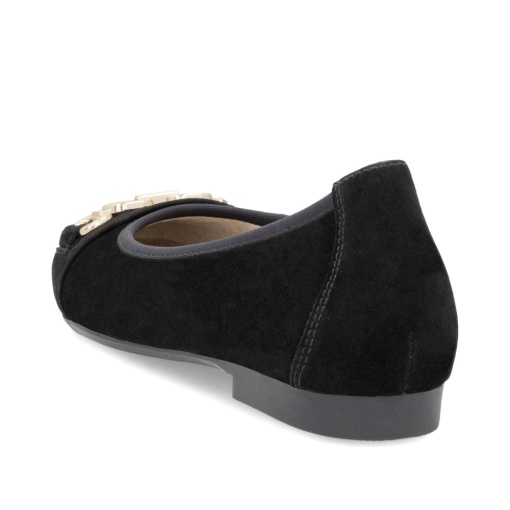 Pantofi dama eleganti, piele naturala nabuc, D0K10-02, negru - Img 7