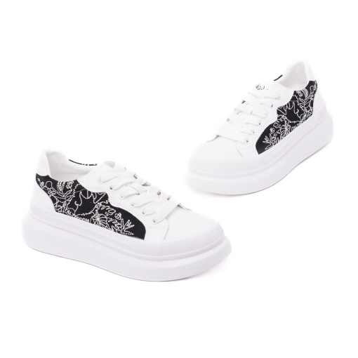 Pantofi dama PASS Collection, 2USL60008B 47-Z din piele ecologica, alb - Img 2
