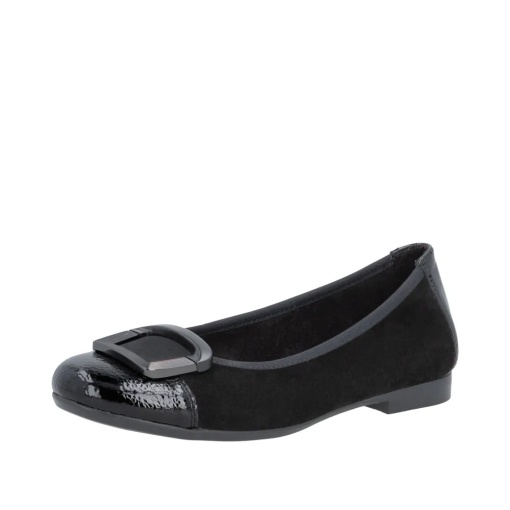 Pantofi dama, piele naturala intoarsa, Remonte D0K12-02, negru - Img 2