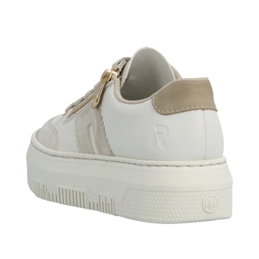 Pantofi dama, piele naturala, Rieker M1912-80, alb - Img 4