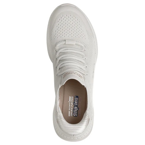 Pantofi dama sport din material textil, Skechers BOBS SQUAD 4 - DIRE 117743 OFWTOFF WHIT, alb - Img 3