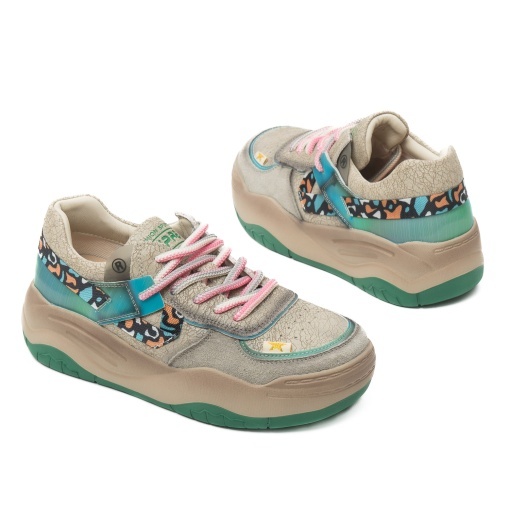 Pantofi dama sport din piele ecologica, Feeling, S001, bej - Img 3