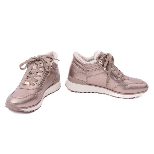 Pantofi dama sport din piele ecologica metalizata, Caprice 9-26201-43 341 TAUPE METALLIC - Img 4
