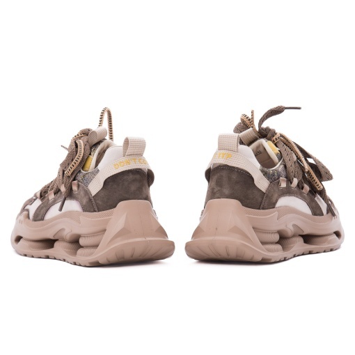 Pantofi dama sport din piele intoarsa, PASS Collection 3OLY80003B H6-I, maro diverse - Img 6