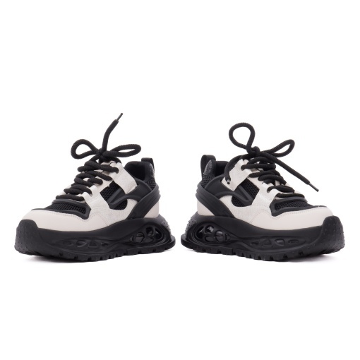 Pantofi dama sport din piele mix, Gryxx Z69059-2B 01-Z, negru - Img 5
