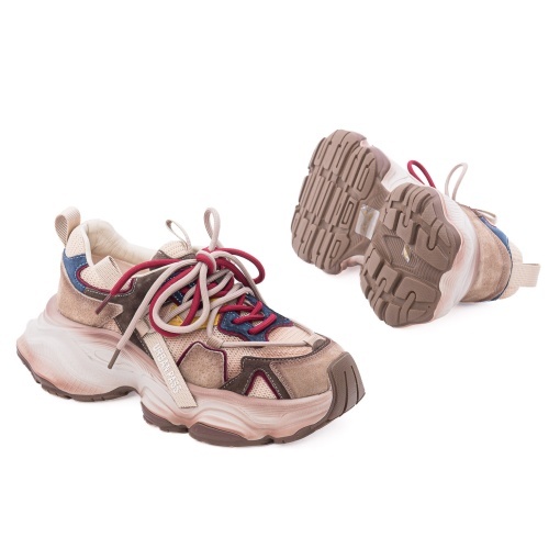 Pantofi dama sport din piele mix, PASS Collection, 1LY90023A, multicolor - Img 4