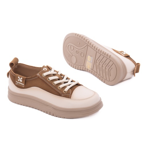 Pantofi dama sport din piele naturala, Feeling, 6675, maro - Img 4