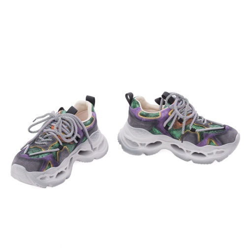 Pantofi dama sport din piele naturala, Gryxx, 1LY90011A 15-N, multicolor - Img 3