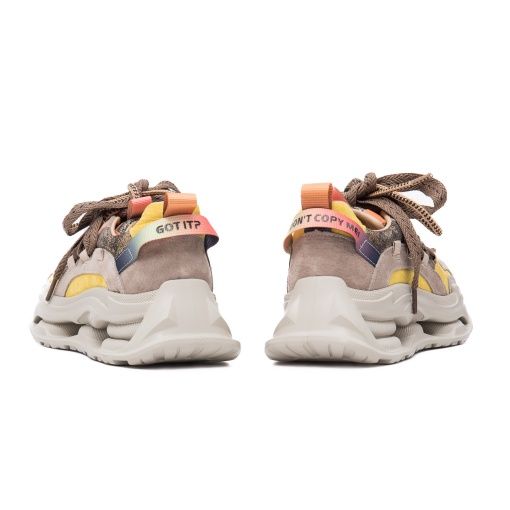 Pantofi dama sport, piele naturala nabuc, 1LY60012A 97-2, bej - Img 6