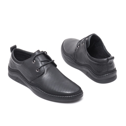Pantofi de Vara Barbati stil Mocasin E6E640004A 01-N, negru - Img 6