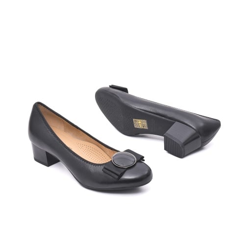 Pantofi eleganti cu toc mic piele naturala, JIJI50048A 01-N - Img 5