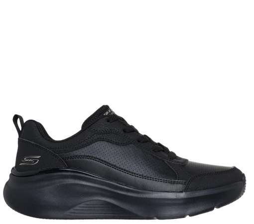 Pantofi sport damă Skechers BOBS B Love – Classic Joy 117462-BBK, negri, piele ecologică, cu Memory Foam - Img 2