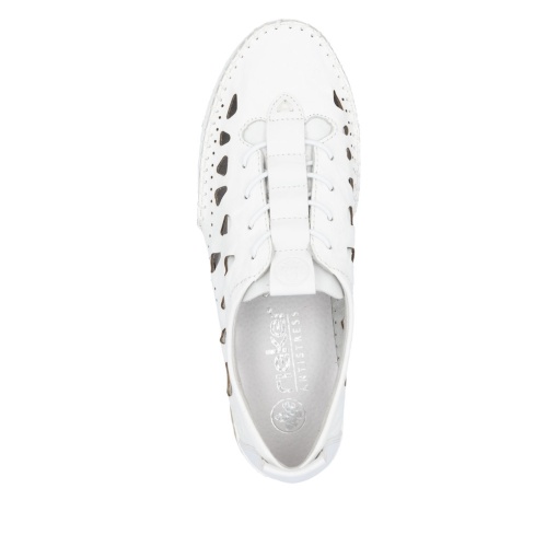 Pantofi vara dama din piele naturala, Rieker, 49956-80, alb - Img 5