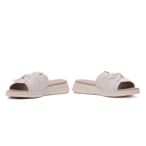 Papuci dama din piele naturala, Caprice 9-27208-46 170 OFFWHITE NAPPA, alb - Img 5