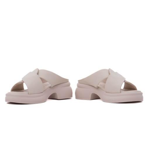 Papuci dama din piele naturala, Karisma 9NMA80002B 52-N, crem - Img 5