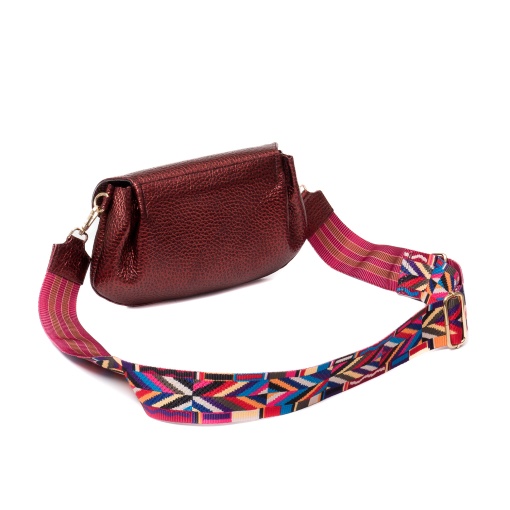 Poseta dama, piele naturala, M291, bordo sidef - Img 4