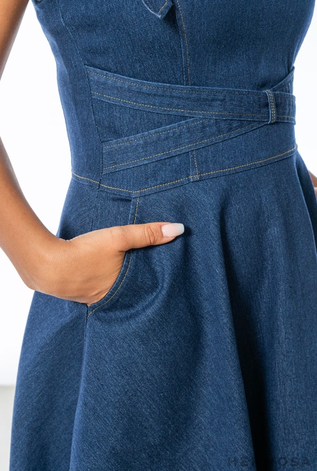Rochie Denim Ilinca Bleumarin - Img 9