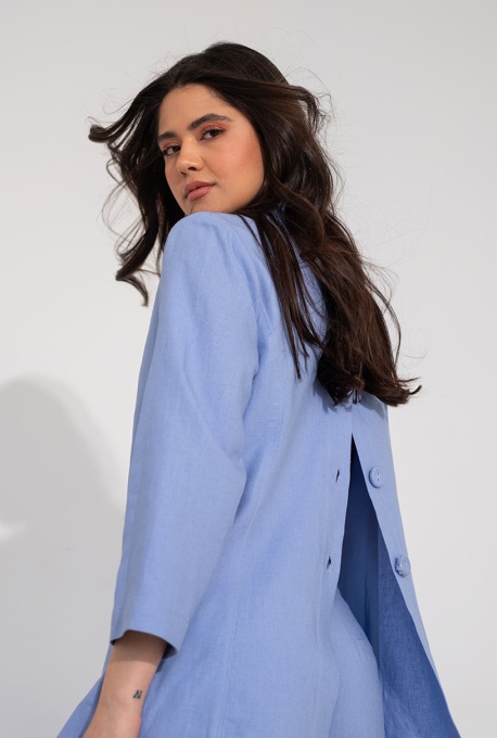 Sacou dama uni din in PARMA, Hermosa, bleu - Img 13