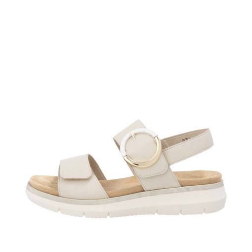 Sandale dama casual, Remonte D2K50-80 din piele naturala, crem - Img 4