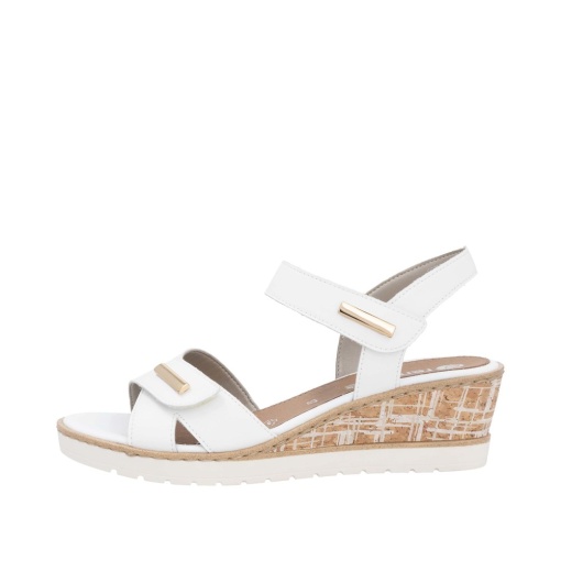 Sandale dama casual, Remonte R6266-80 din piele naturala, alb - Img 4