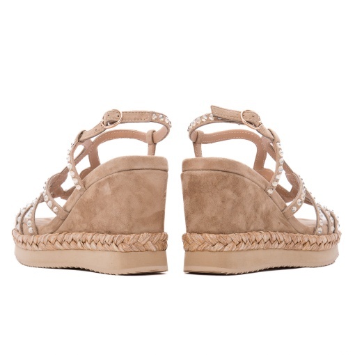 Sandale dama din piele intoarsa, ALMA EN PENA V265852 SUEDE SAND, bej - Img 6