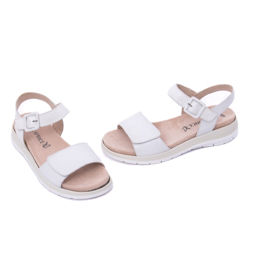 Sandale dama din piele naturala, Caprice, 9-28717-44 102, alb - Img 2