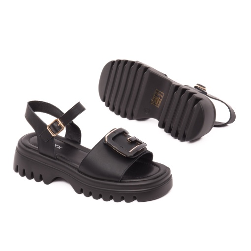 Sandale dama din piele naturala, Gryxx, W1V1129-D16-1A, negru - Img 4
