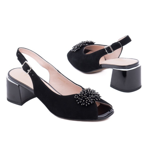 Sandale dama din piele naturala intoarsa, Epica JIJI80009B 01-I, negru - Img 3