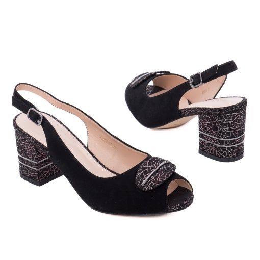 Sandale dama din piele naturala intoarsa, Epica K3K360070A 01-I, negru - Img 3