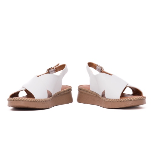 Sandale dama din piele naturala, PASS Collection, 7IKL60020D 13-N, alb - Img 5