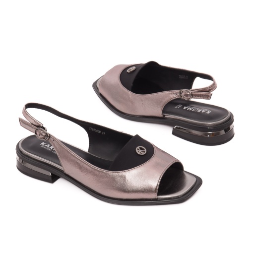 Sandale dama elegante din piele naturala, KARISMA, JYJY60002B 17-N, bronz - Img 3