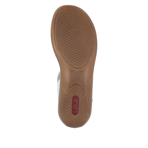 Sandale damă Rieker 65967-80 albe, piele eco, velcro, confort vară - Img 7