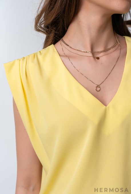 Bluza moderna Iliana Galben - Img 2