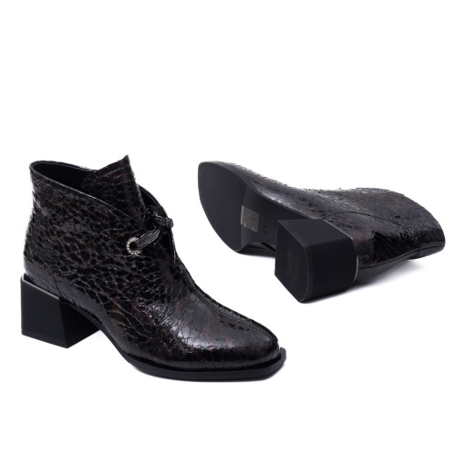 Botine dama din piele lacuita croco, Epica, 1JI70016B 23-O, bordo - Img 4