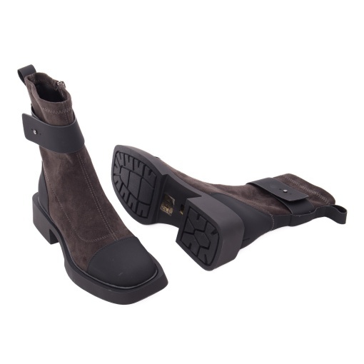 Botine dama KARISMA 1WC90008A 02-7, maro - imagine 3